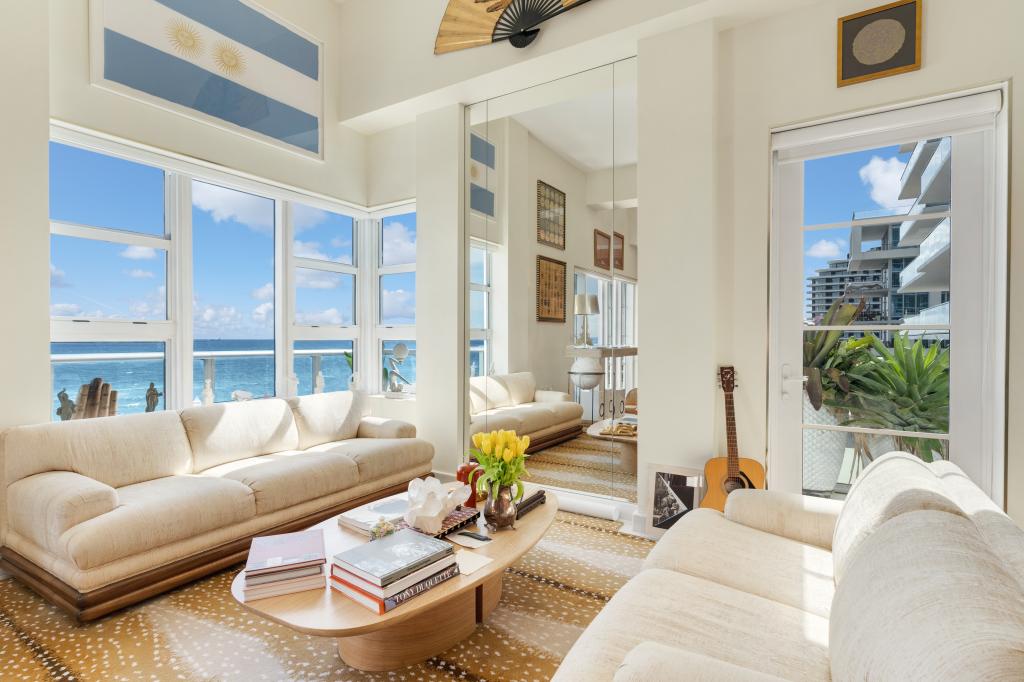 Art curator Ximena Caminos is asking $7.7 million for her colorful Miami Beach penthouse