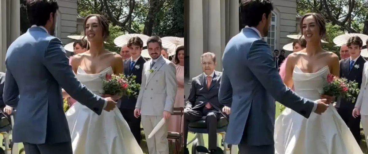 Lara Silva se casa com Julinho Casares usando vestido Vivienne Westwood com corset e saia volumosa - Imagem do artigo