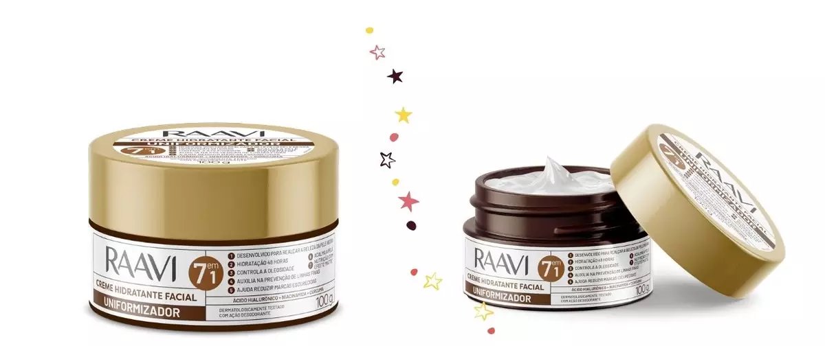 Raavi apresenta creme 7 em 1 formulado para hidratar e uniformizar a pele negra - Imagem do artigo