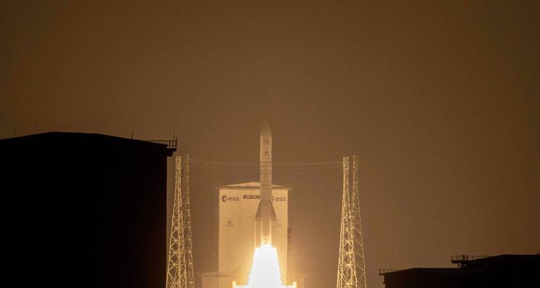 Ariane 6 lança segundo lote de 32 satélites da constelação Amazon Leo - Imagem do artigo original