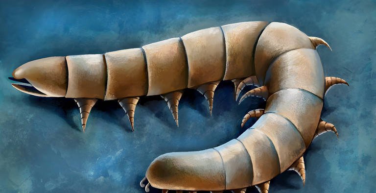 Fóssil de 425 milhões de anos revela como parentes das centopeias já estavam prontos para viver em terra - Imagem do artigo original