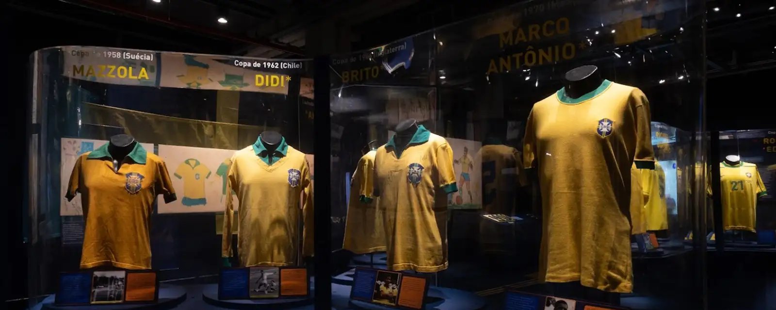Museu do Futebol exibe a evolução da camisa amarela da Seleção Brasileira - Imagem do artigo